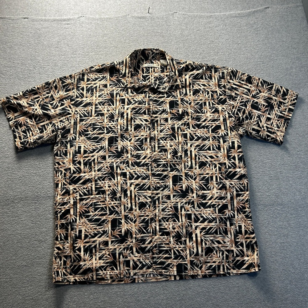 Vintage Moda Campia Hawaiian Shirt Mens XL Bamboo‎ Tropical Camp Casual Retro